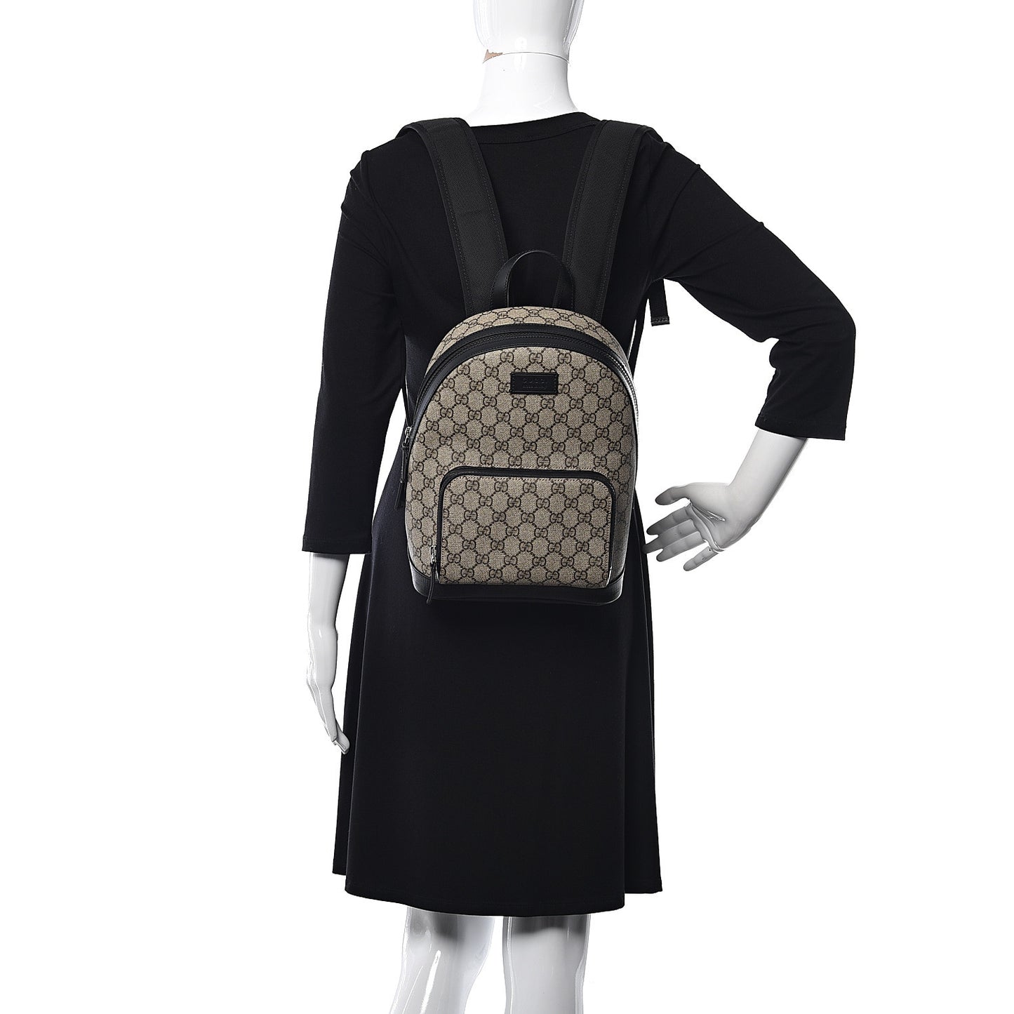 GG Supreme Monogram Small Eden Day Backpack Black