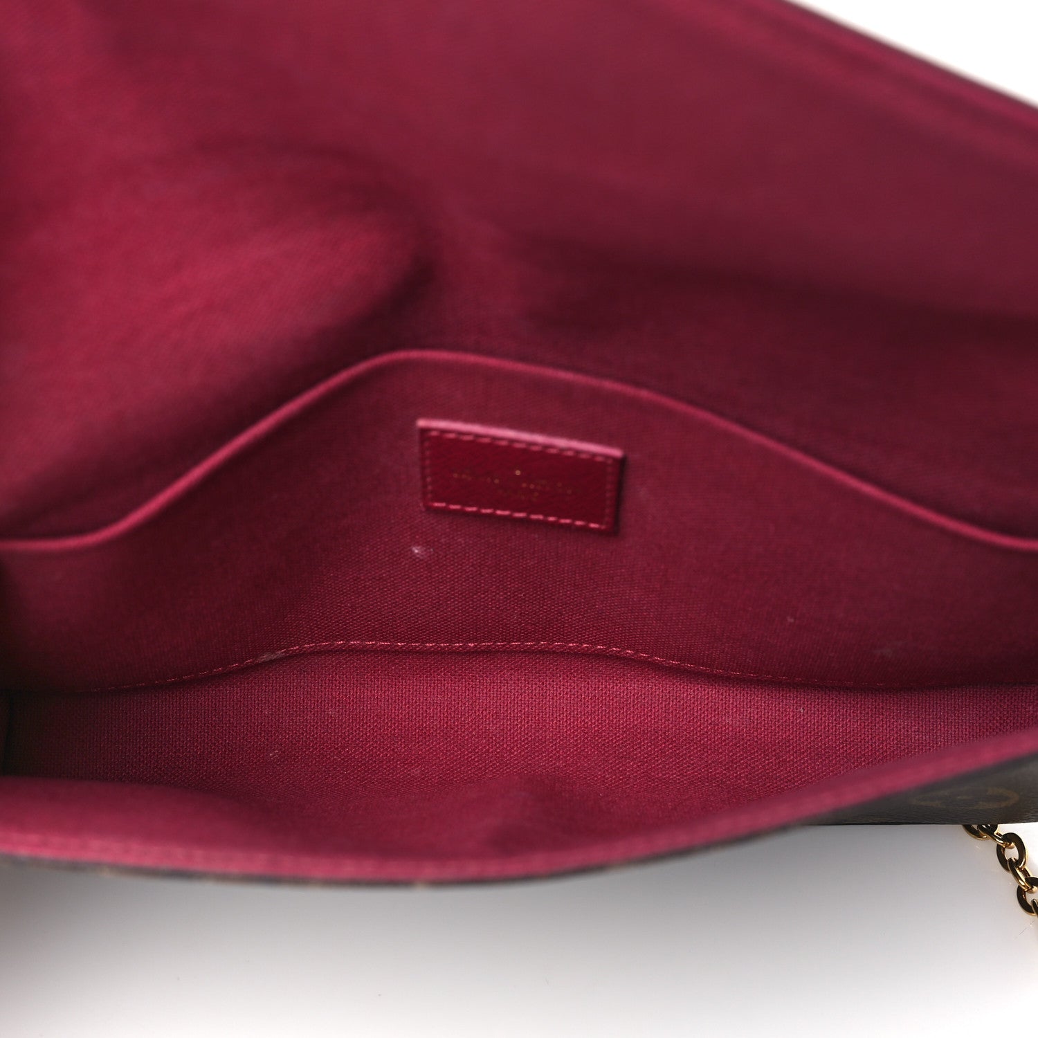 Louis Vuitton Monogram Pochette Felicie Chain Wallet Fuchsia 5 of 12