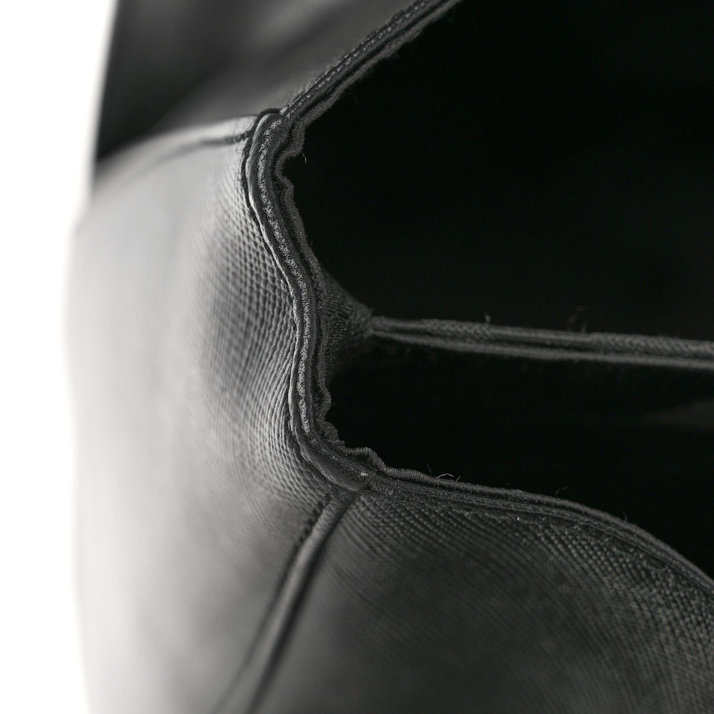 Hammered Calfskin Medium Iconic Top Handle Bag Black
