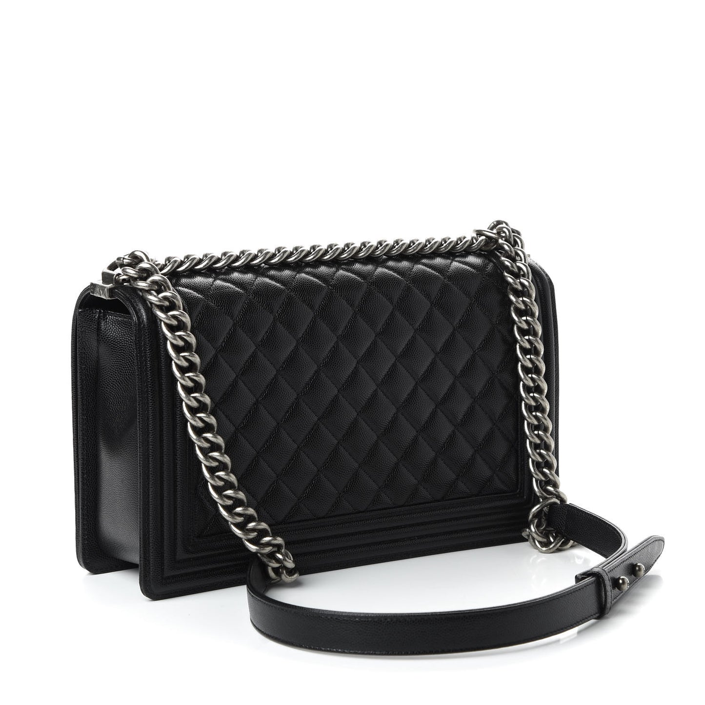 Caviar Quilted New Medium Boy Flap Black