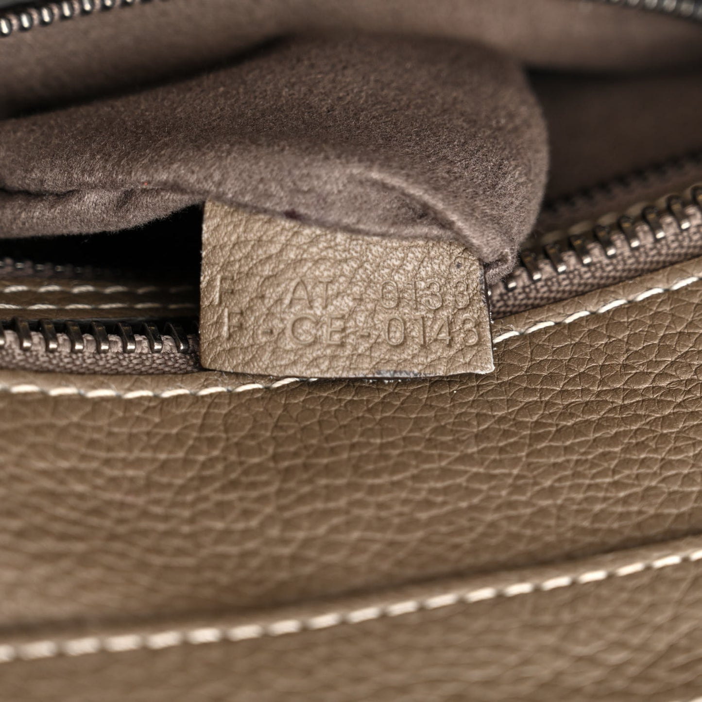 Drummed Calfskin Micro Luggage Souris