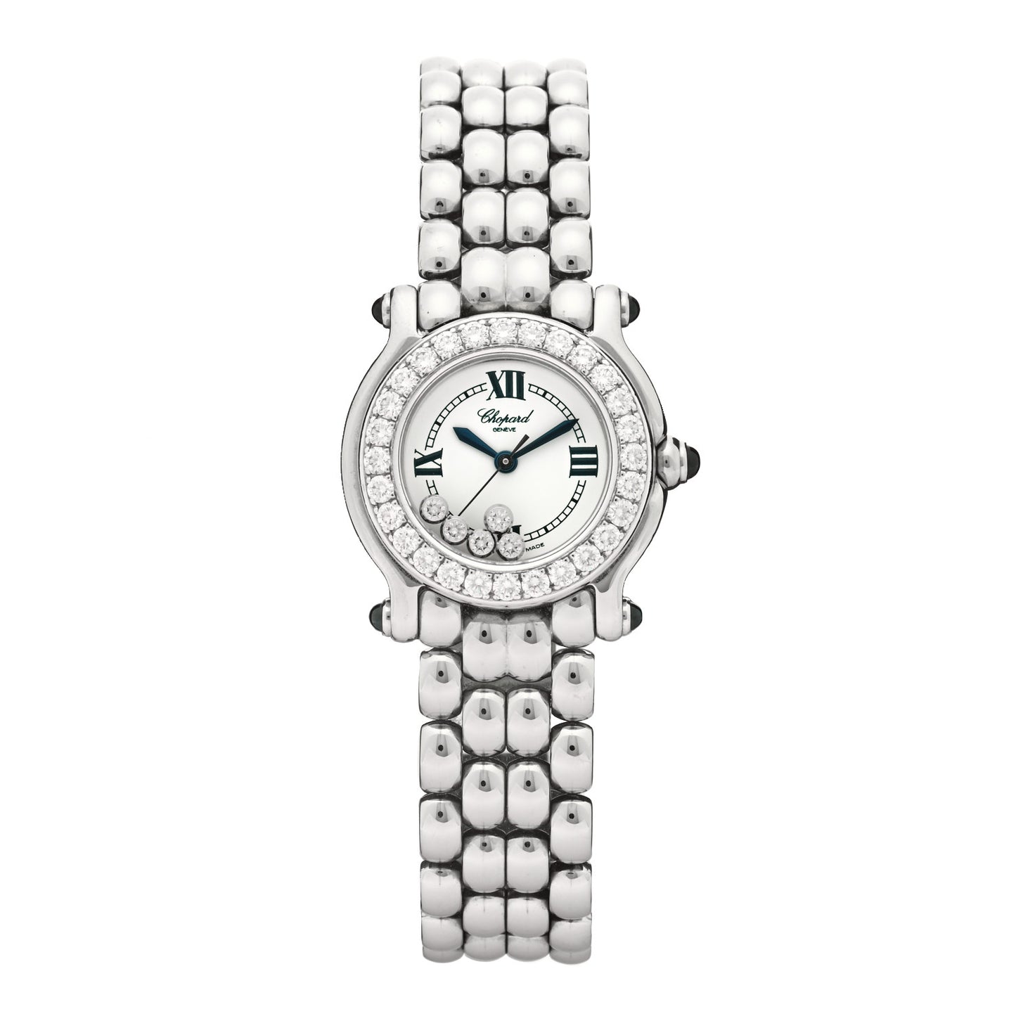 Stainless Steel Diamond Bezel 26mm Happy Sport Quartz Watch