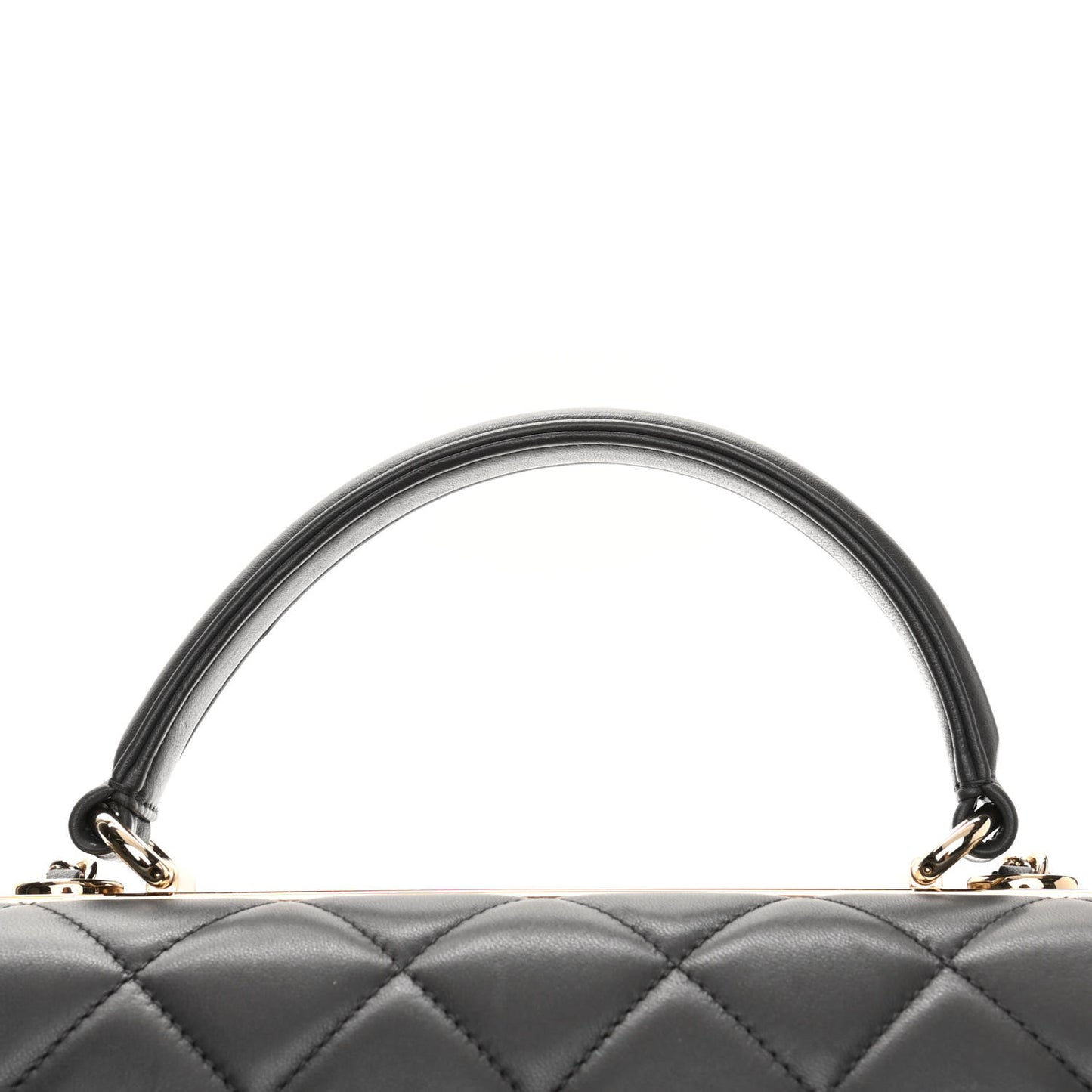 Lambskin Quilted Small Trendy CC Flap Dual Handle Bag Grey