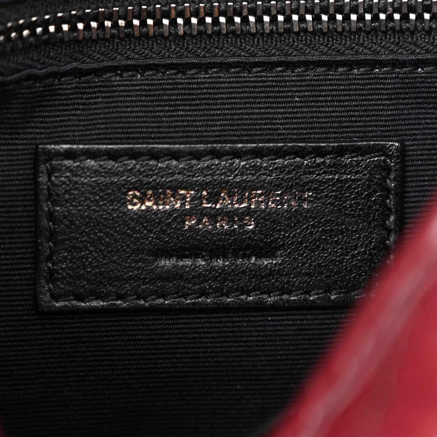 Crinkled Calfskin Matelasse Monogram Niki Chain Wallet Dark Legion Red