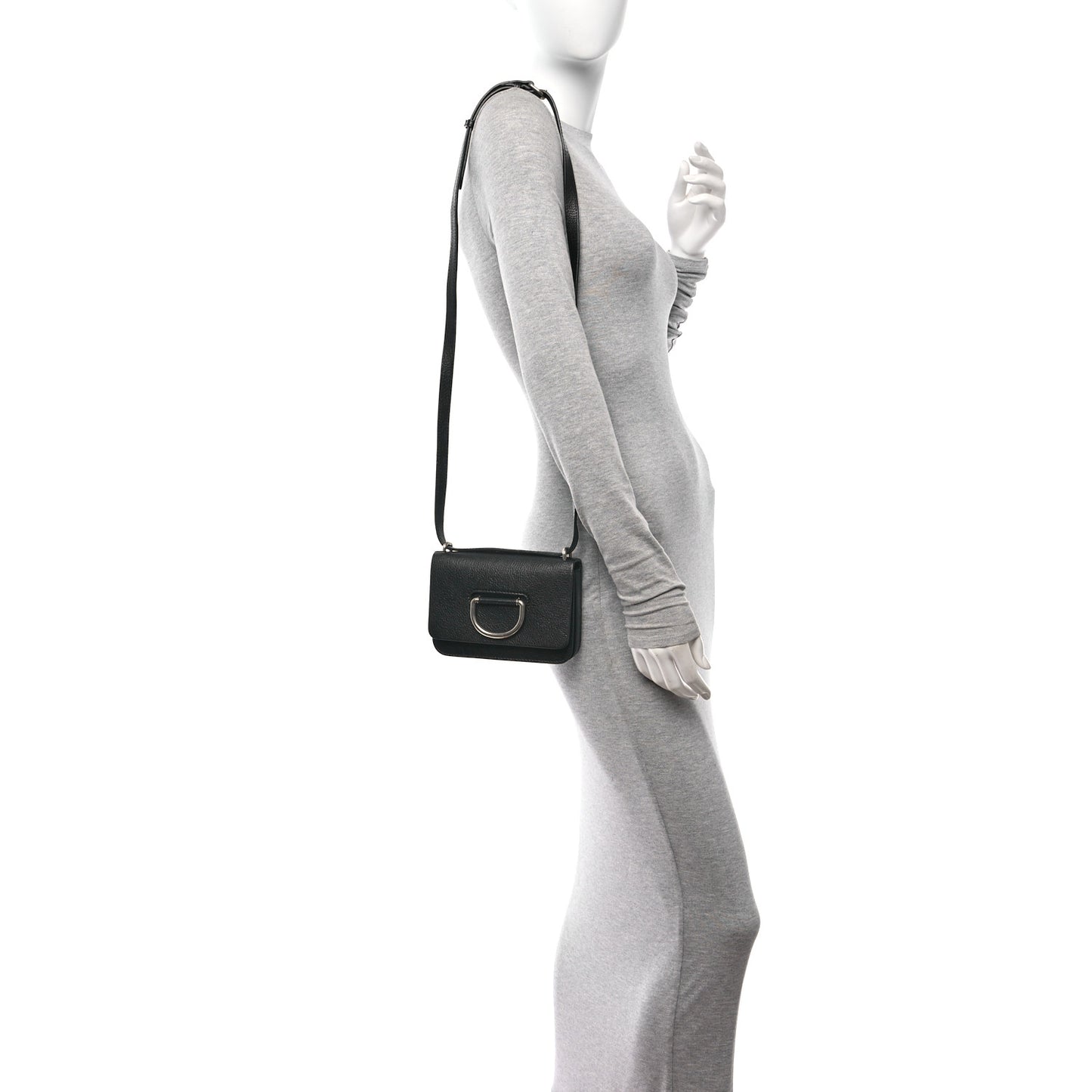 Goatskin Mini D-Ring Bag Black