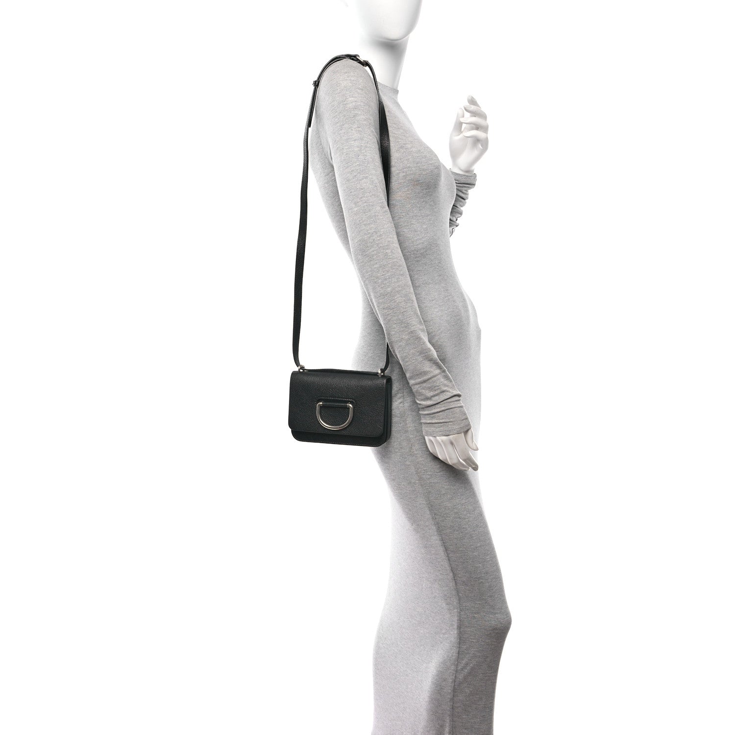Burberry Goatskin Mini D-Ring Bag Black 2 of 11