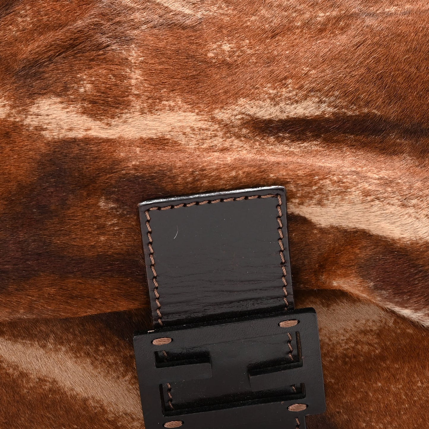 Calf Hair Mama Baguette Brown