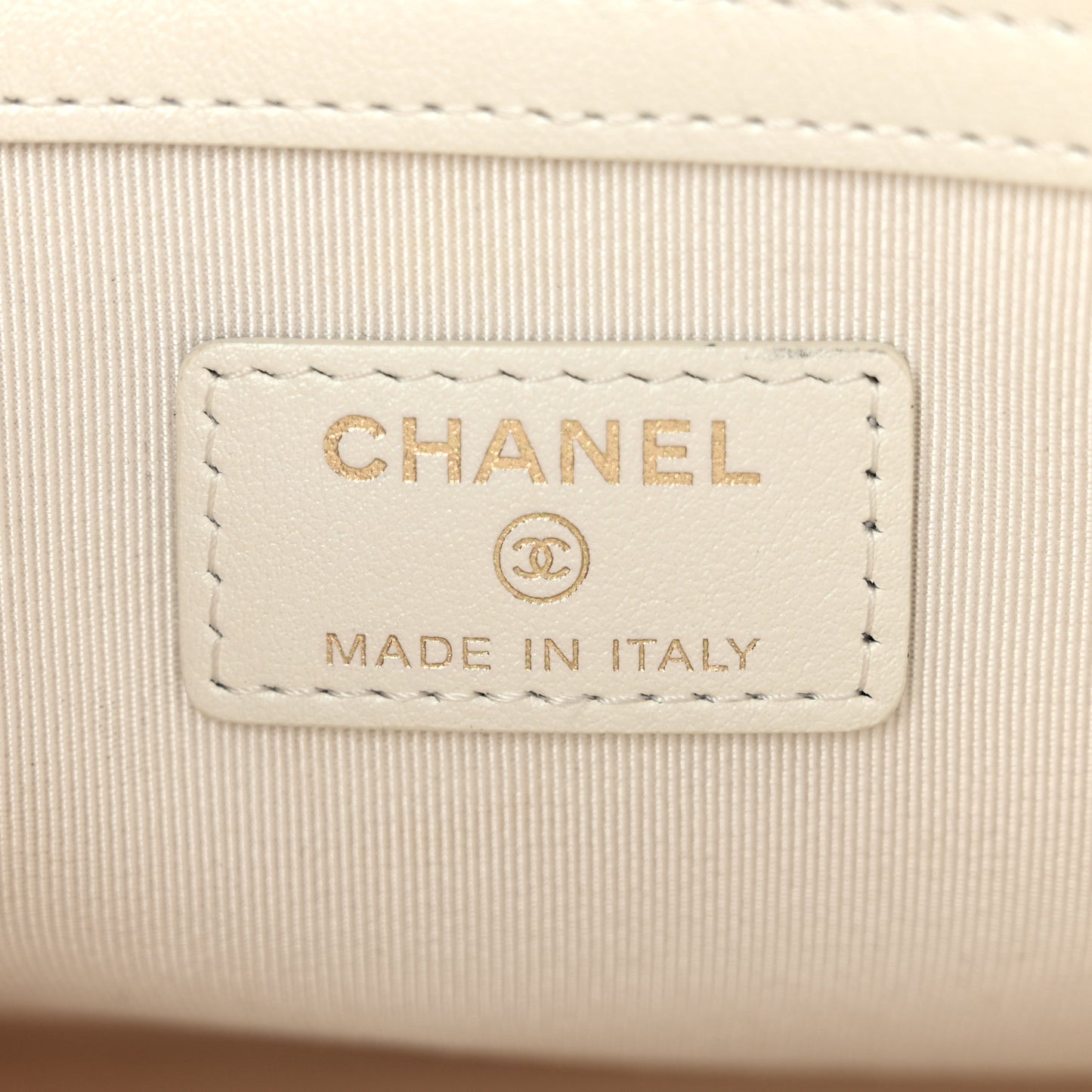 Iridescent Caviar Medium Night by the C Pouch Clutch White