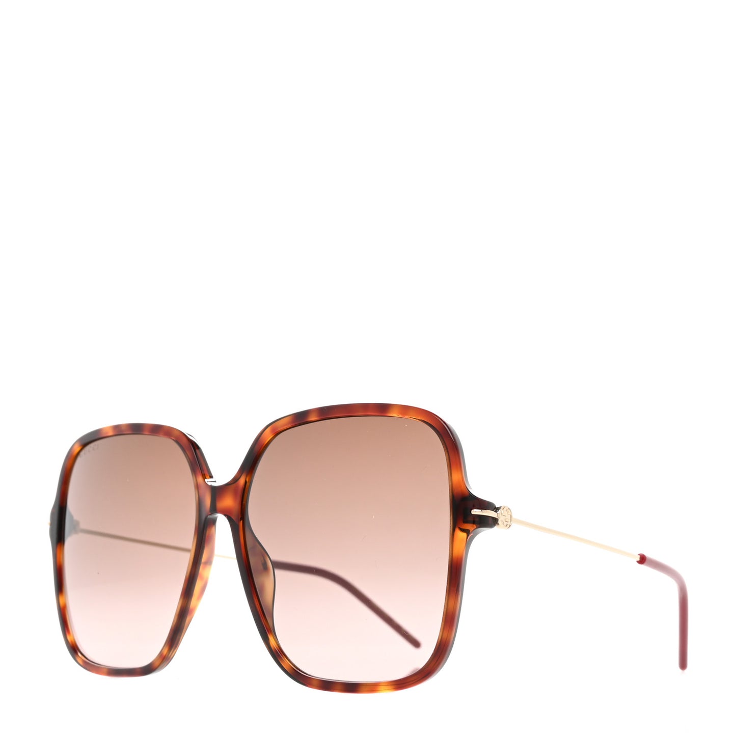 Squared Acetate Sunglasses GG1267S Havana Brown Gold