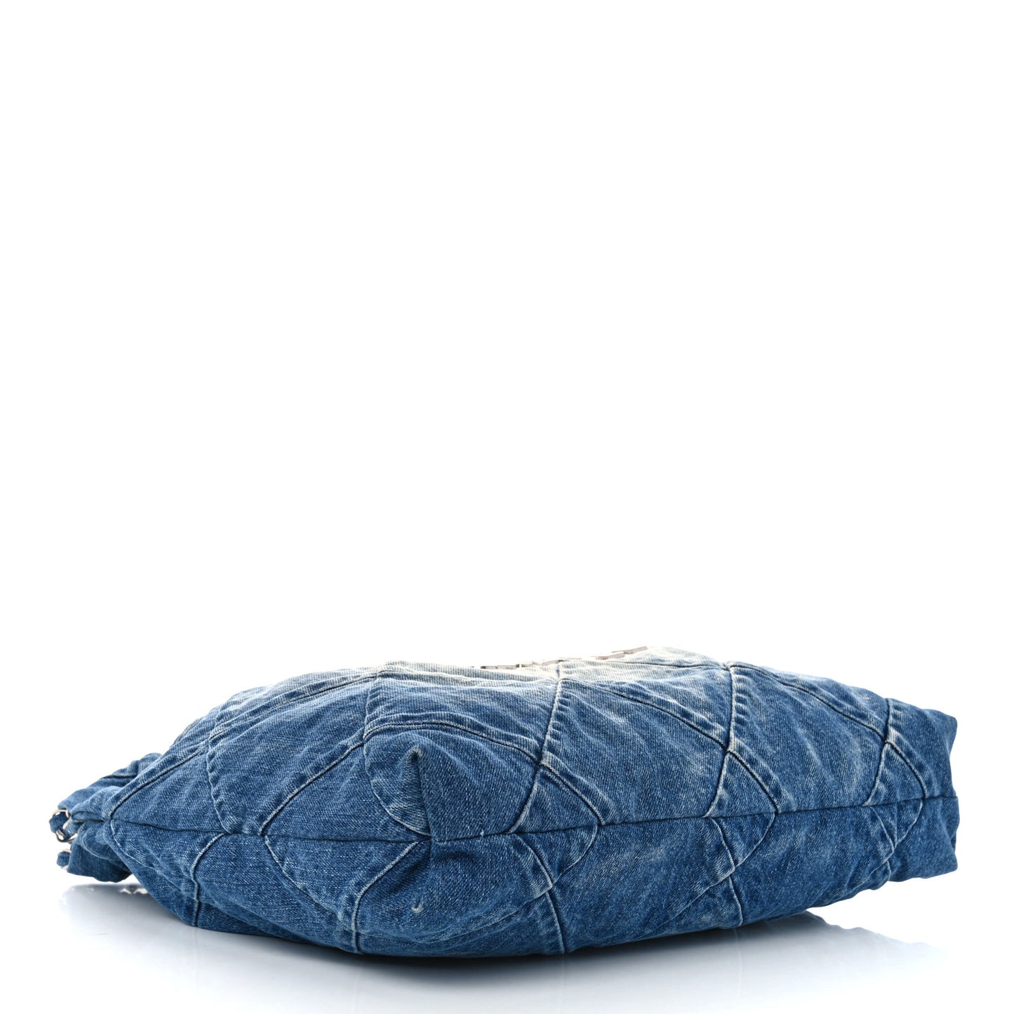 Denim Quilted Chanel 22 Blue