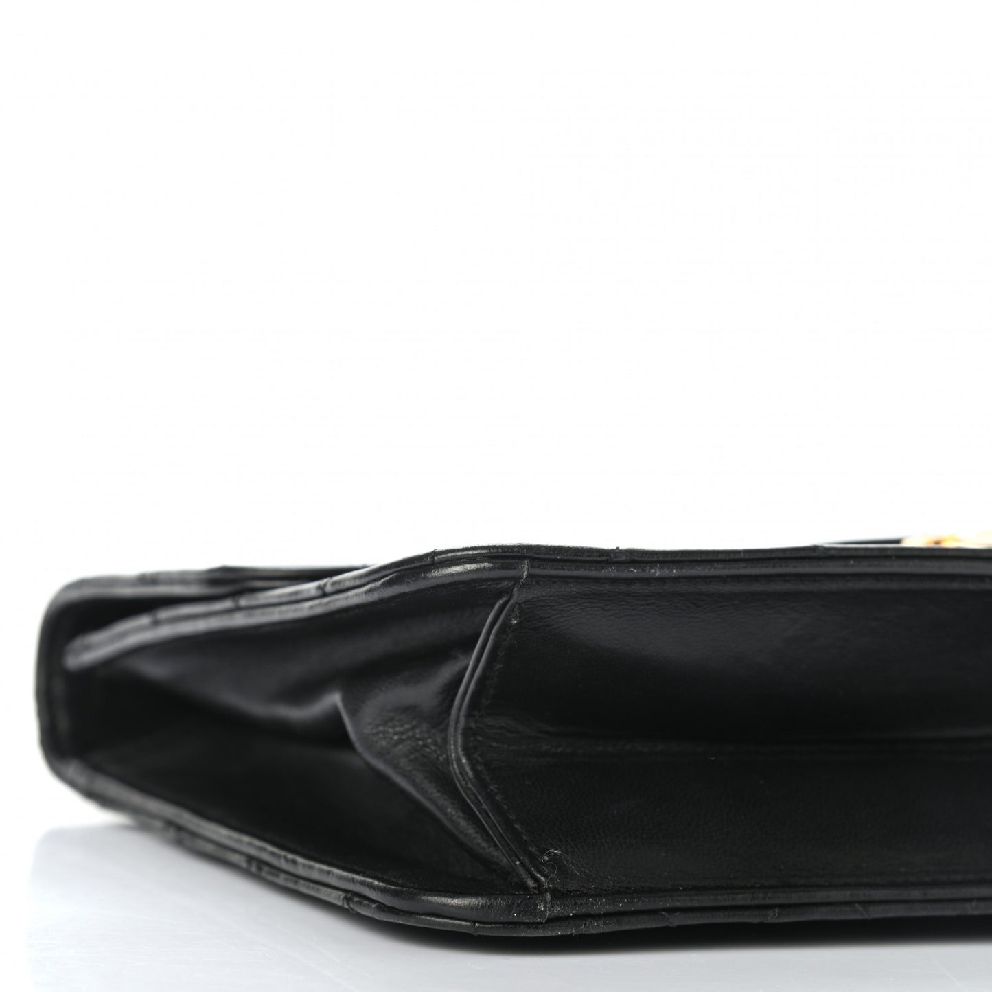 Lambskin Quilted Medium Single Flap Black