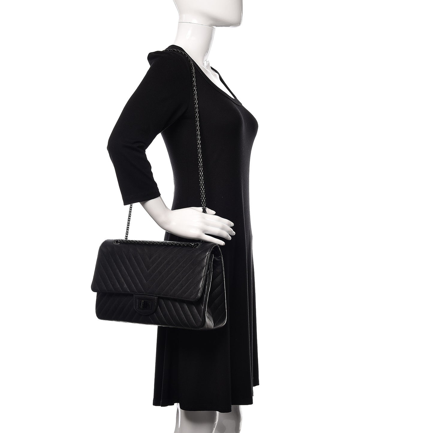 Sheepskin Chevron Quilted 2.55 Reissue 227 Flap So Black