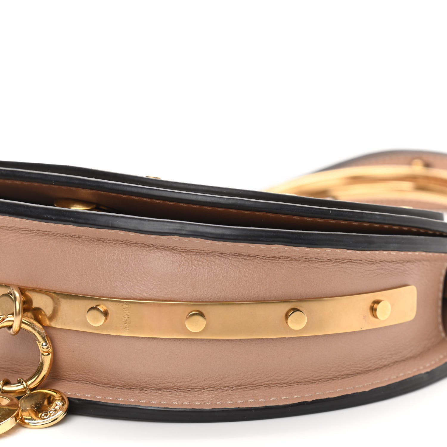 Chloe Calfskin Small Nile Bracelet Minaudiere Bag Biscotti Beige 10 of 12