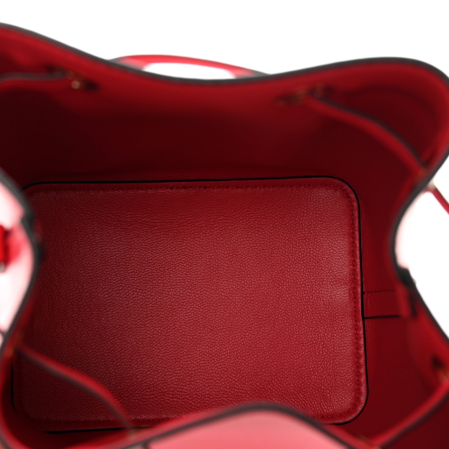Nappa Mini Vlogo Bucket Bag Rouge Pur