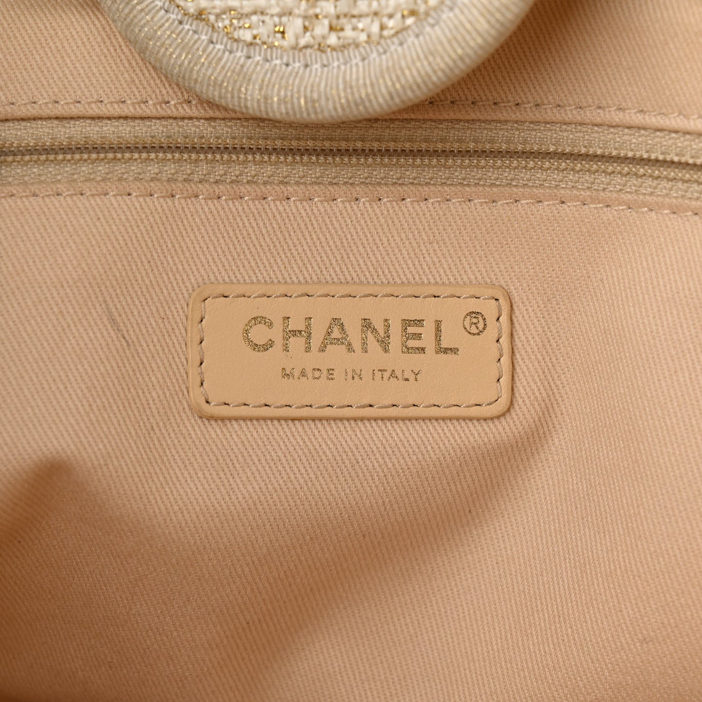 Canvas Large Deauville Tote Ivory