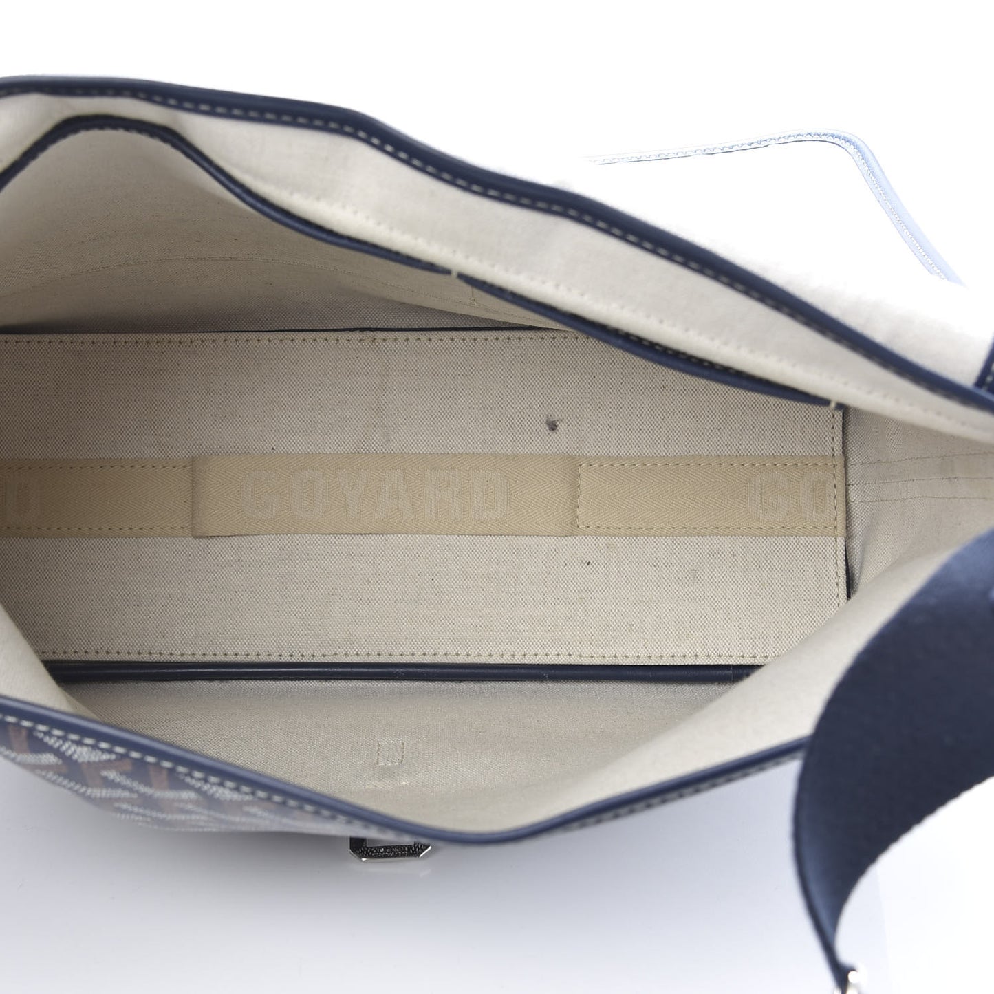 Goyardine Capetien Messenger Bag Navy
