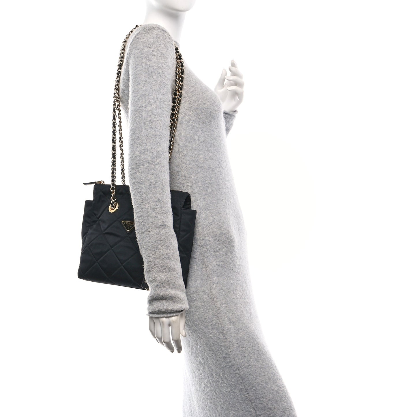 Re-Nylon Saffiano Stitched Re-Edition 1995 Shoulder Bag Black
