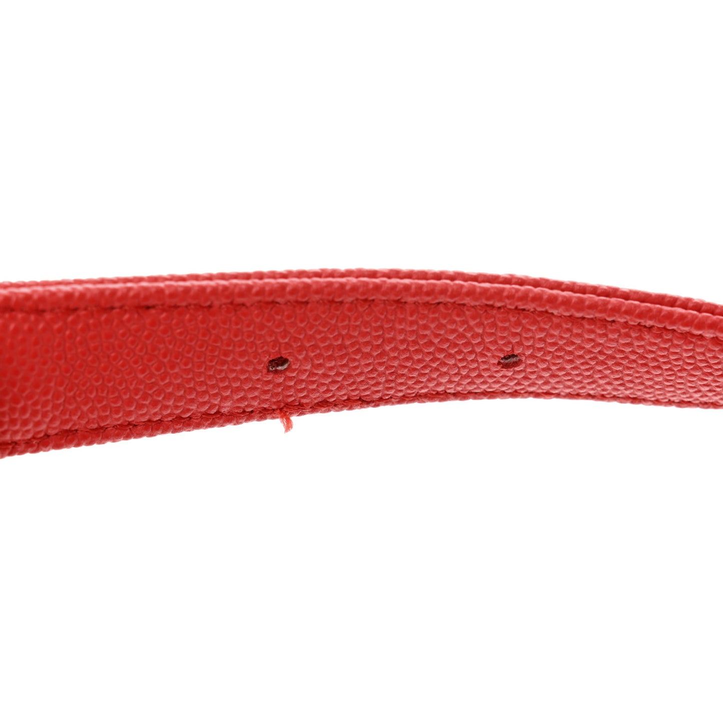 Caviar Quilted Filigree Waist Bag Red