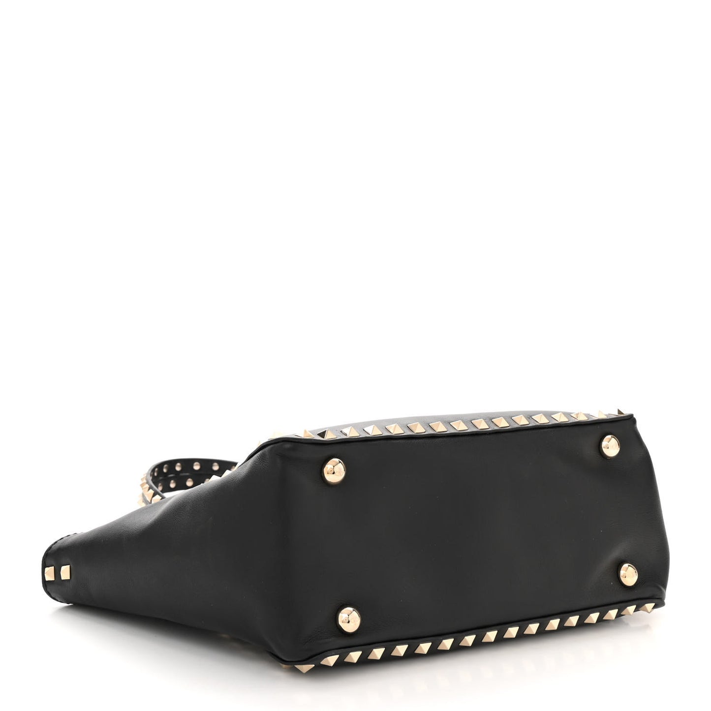Vitello Small Rockstud Tote Black