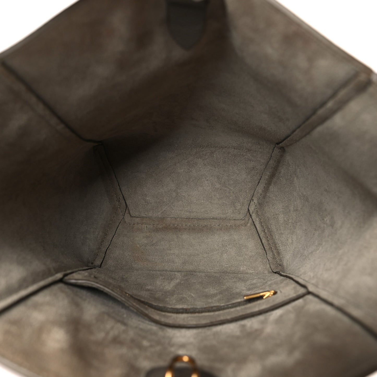 Soft Grained Calfskin Small Sangle Bucket Bag Taupe