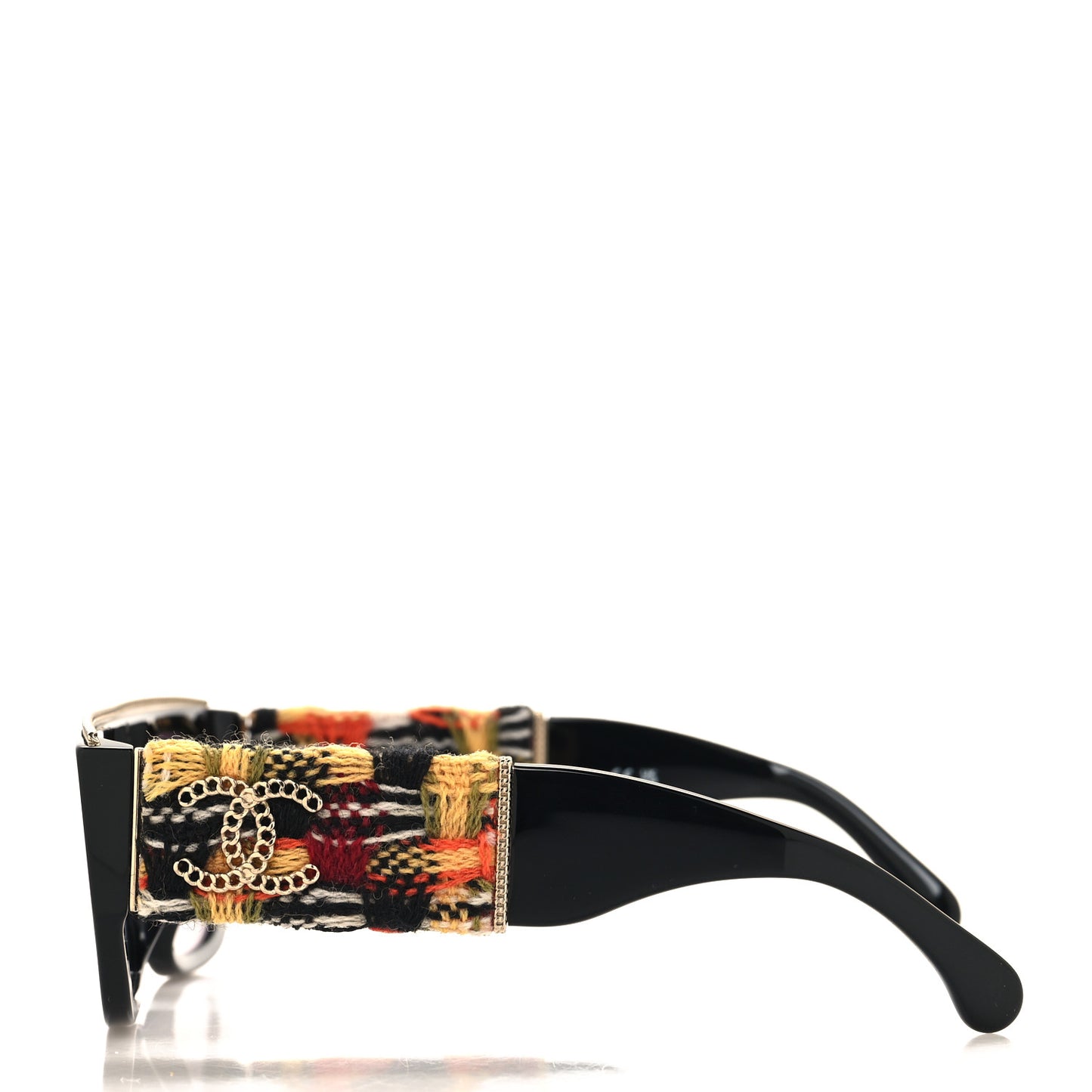 Acetate Tweed CC Sunglasses 71549A Black Orange