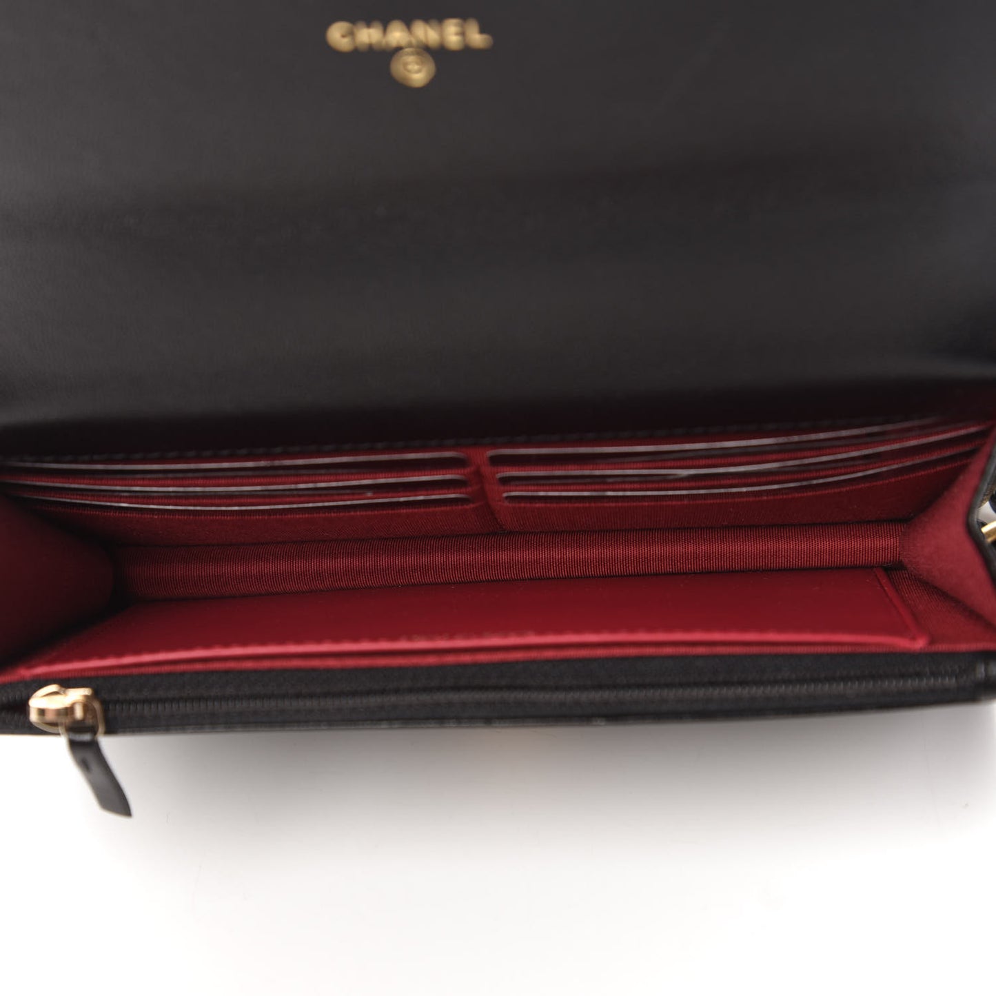 Lambskin Quilted Chanel 19 Wallet On Chain WOC Black