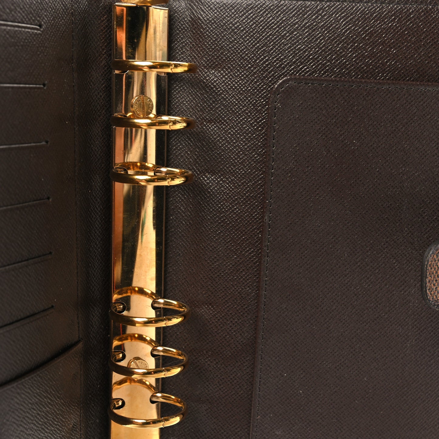 Damier Ebene Medium Ring Agenda Cover