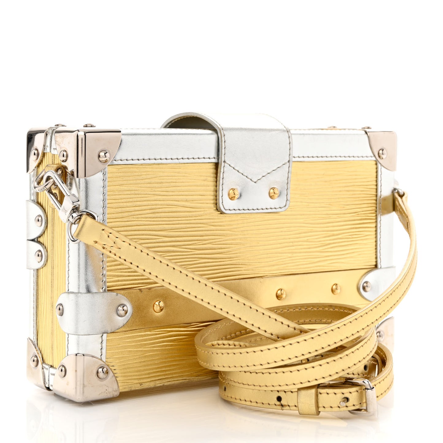 Metallic Epi Petite Malle Gold