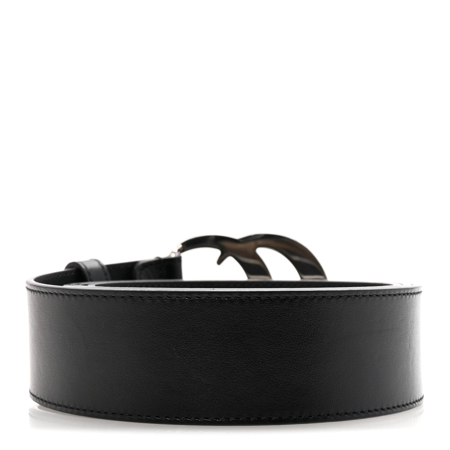 Plutone Calfskin Palladium Double G 40mm Belt 110 44 Black