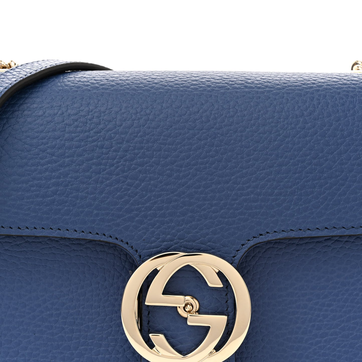 Dollar Calfskin Small Interlocking G Shoulder Bag Caspian