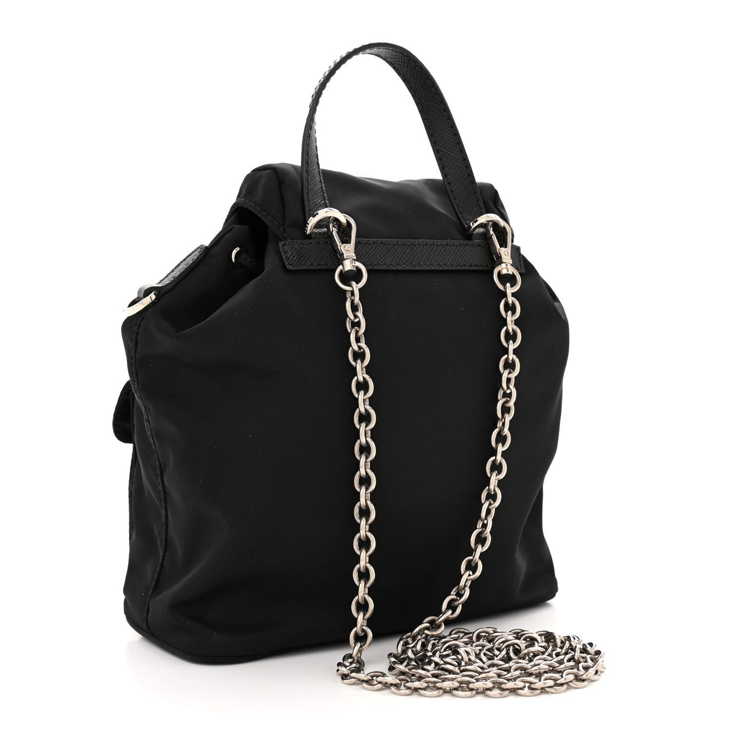 Nylon Vela Mini Crossbody Backpack Black