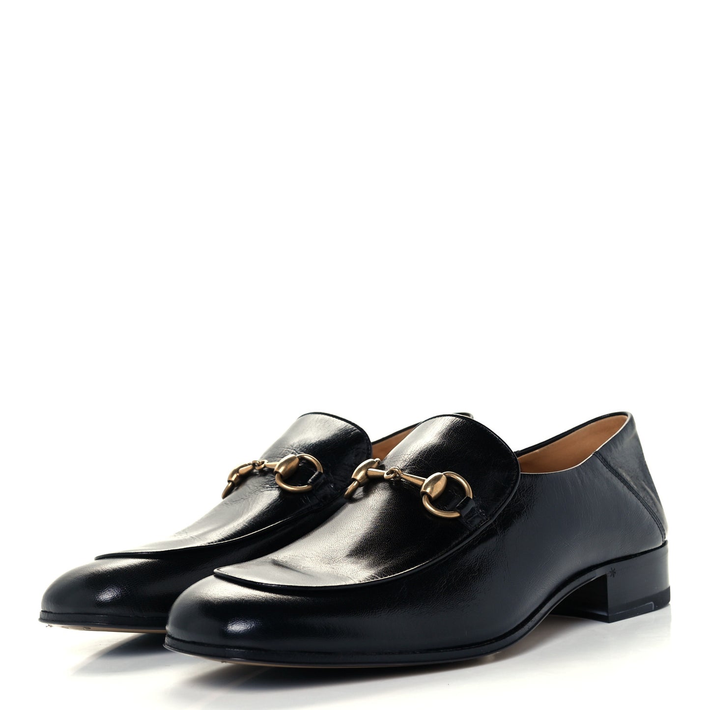 Goatskin Mens Horsebit Loafers 8.5 Black