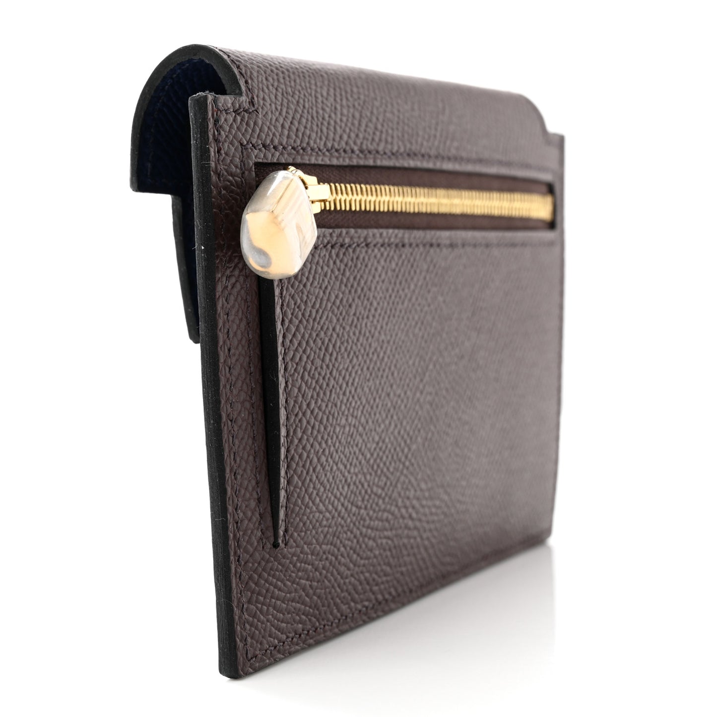 Epsom Tricolor Kelly Pocket Compact Wallet Black Rouge H Bleu Saphir
