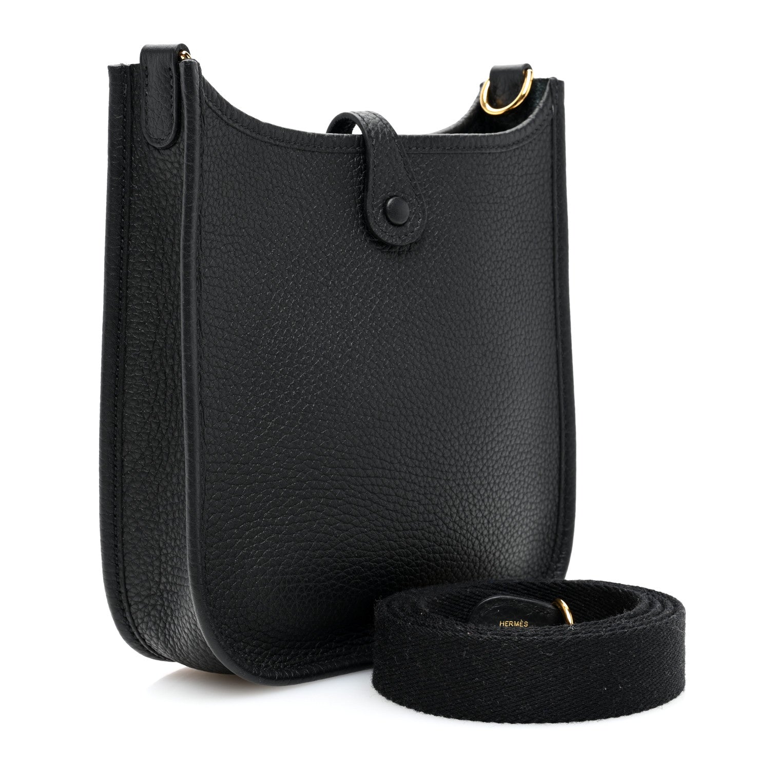 Hermes Taurillon Clemence Evelyne TPM Black 3 of 10