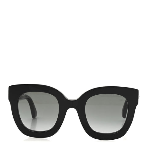 Acetate Crystal Star Round Frame Sunglasses GG0208S Black