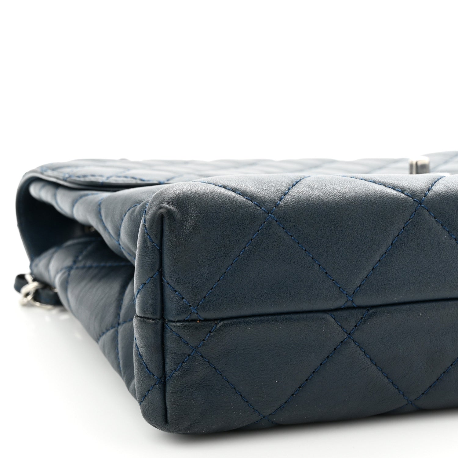 Chanel Calfskin Quilted In The Business Flap Dark Navy Blue 9 of 11