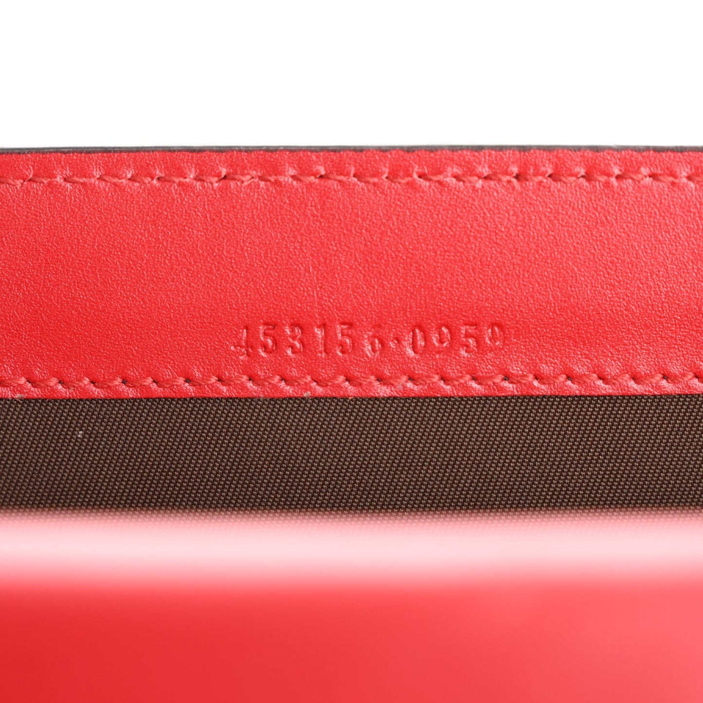 Guccissima Padlock Clutch Hibiscus Red
