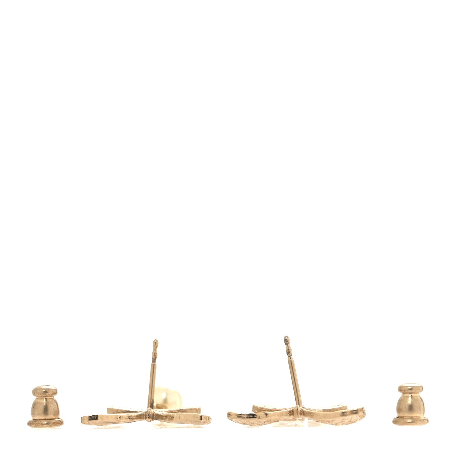Pearl Butterfly Tribal Earrings Gold