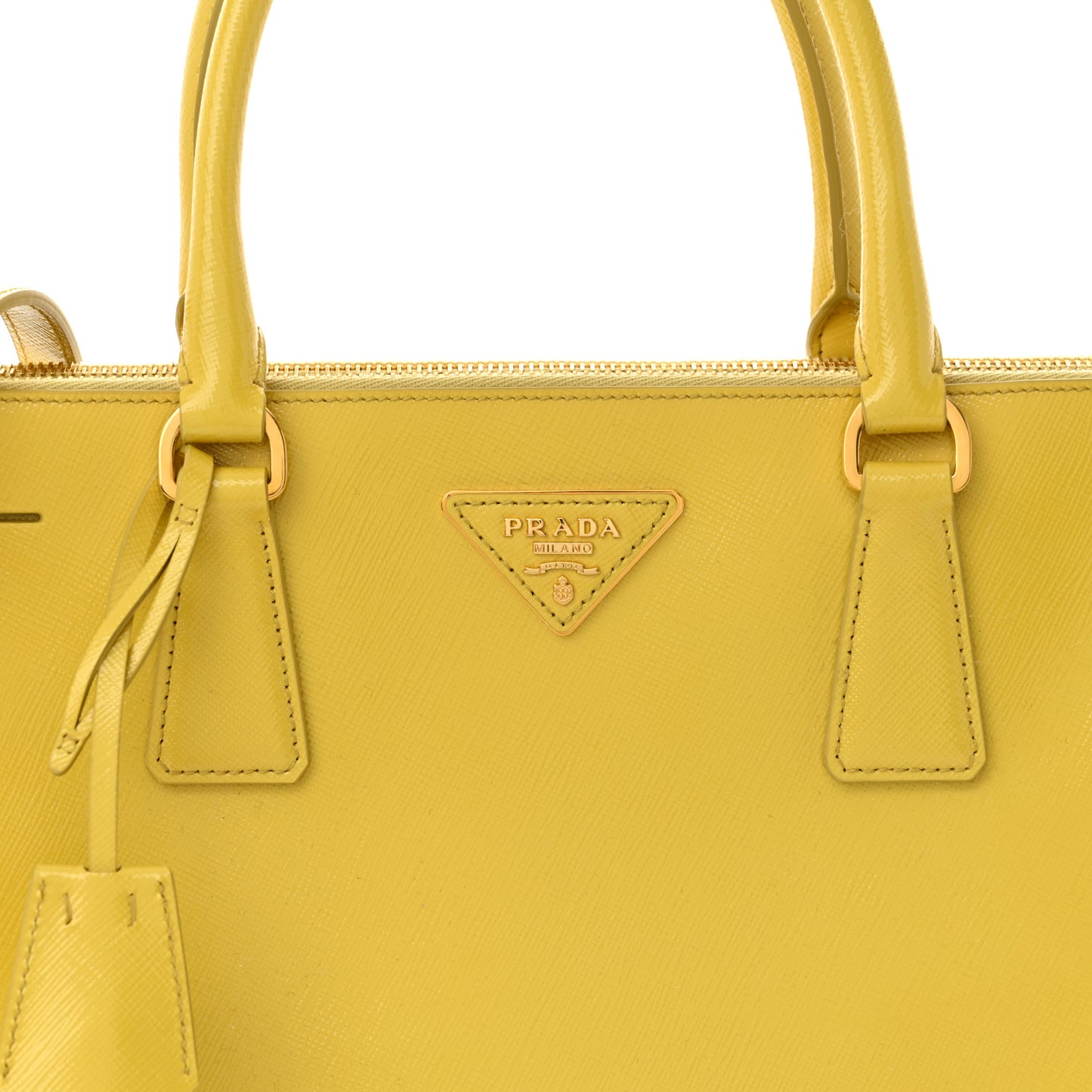 Saffiano Vernice Medium Galleria Double Zip Tote Ananas