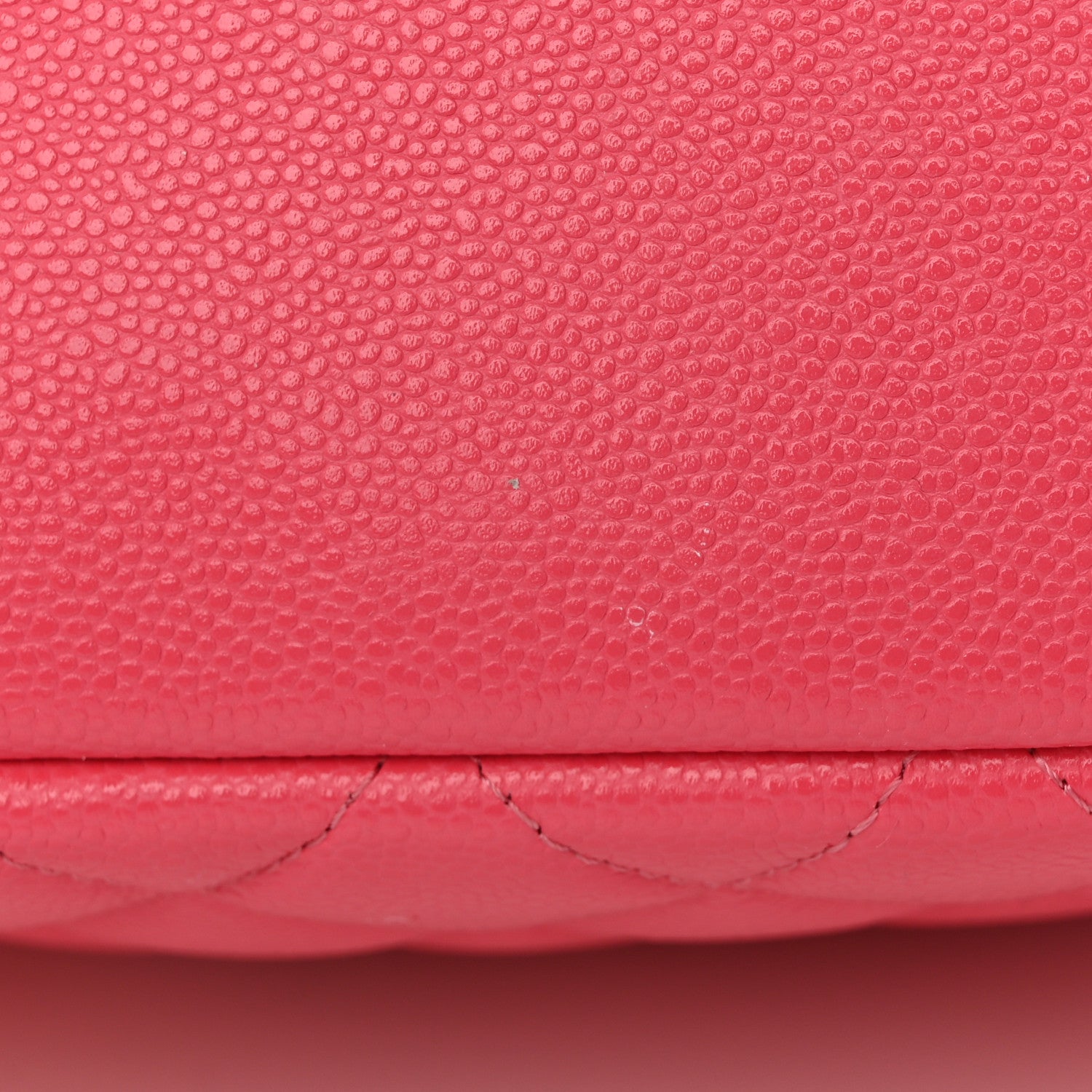 Chanel Caviar Quilted Medium Curvy Pouch Cosmetic Case Pink 12 of 14