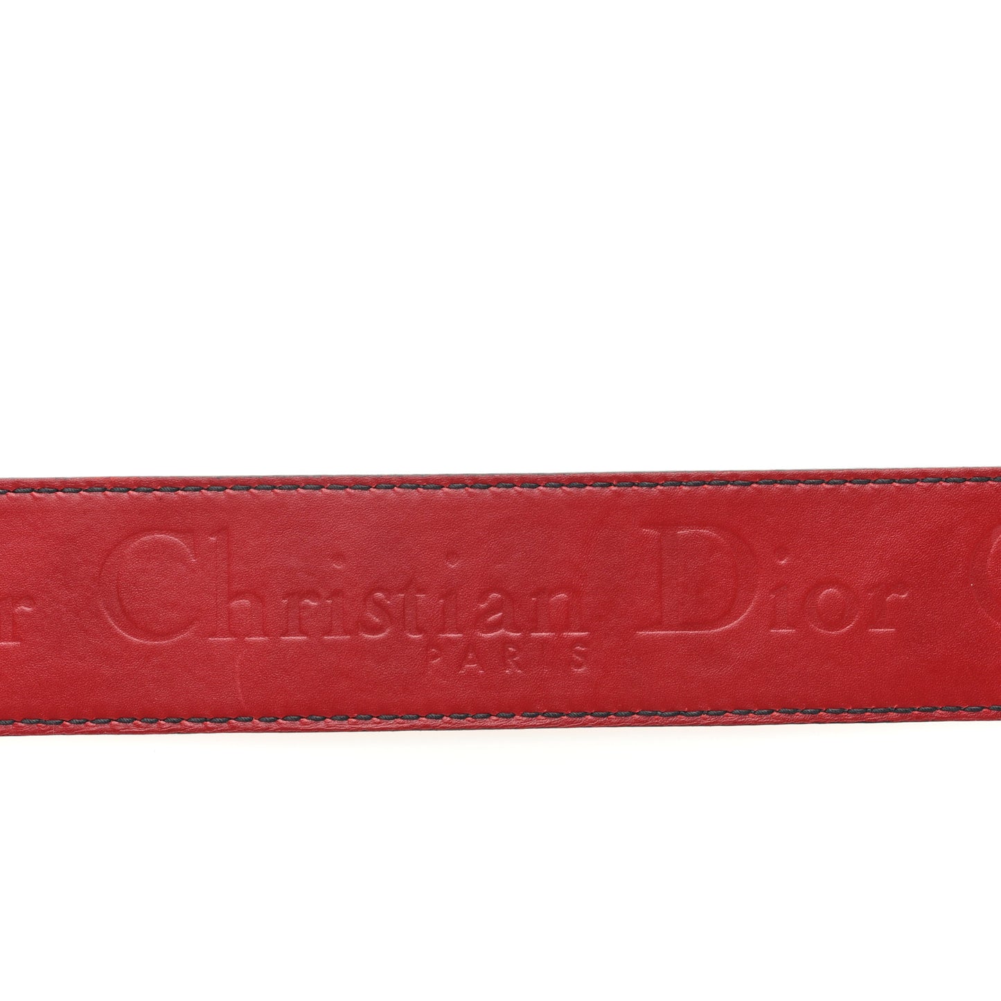 Calfskin Studded J'Adior Shoulder Strap Deep Red