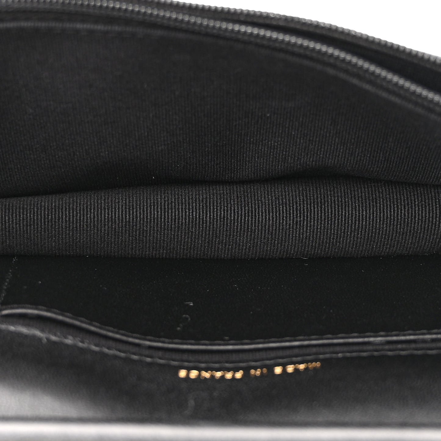 Lambskin Patent Calfskin Quilted Flap Phone Holder With Chain Black