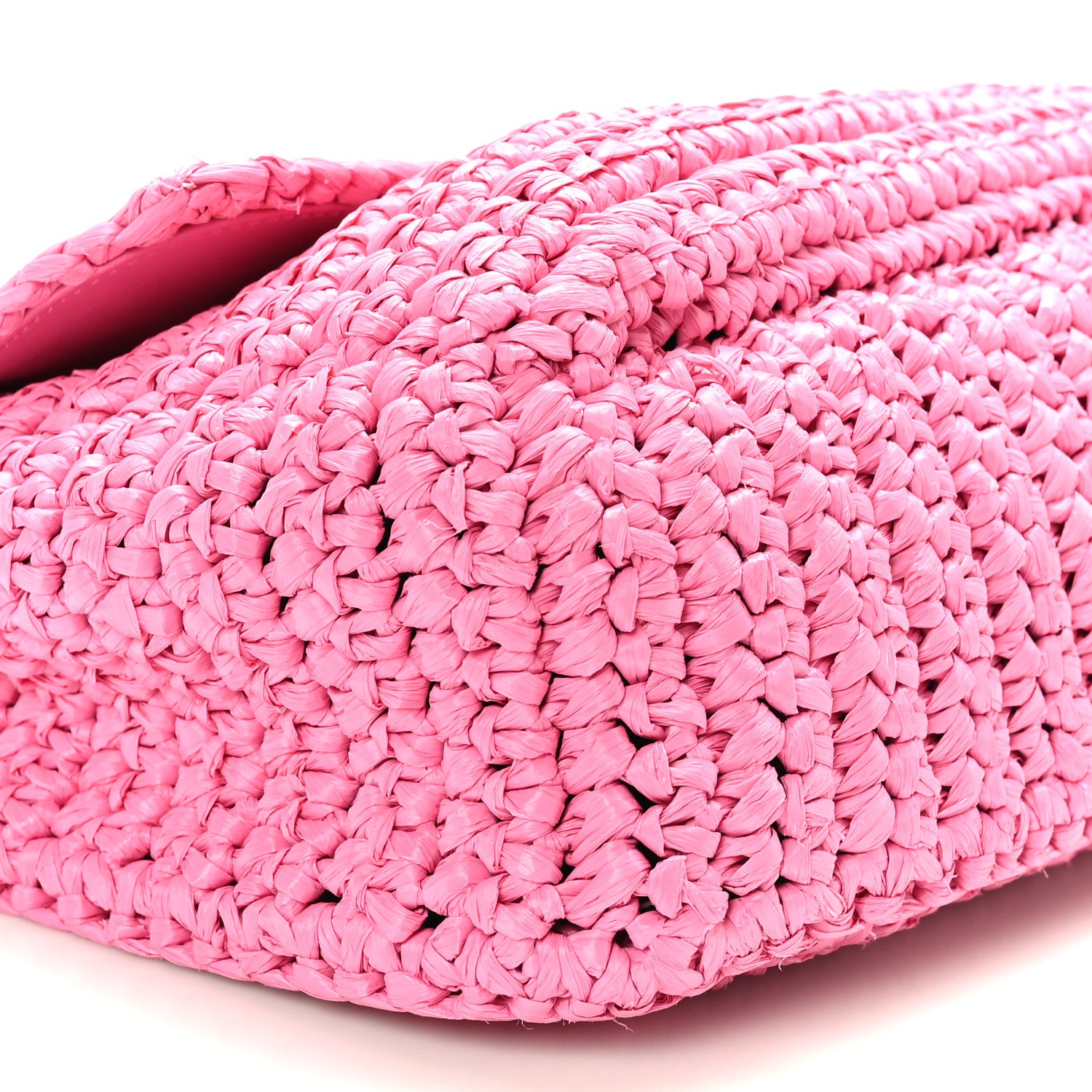 Saint Laurent Raffia Calfskin Monogram Medium Niki Chain Satchel Bright Pink 8 of 9