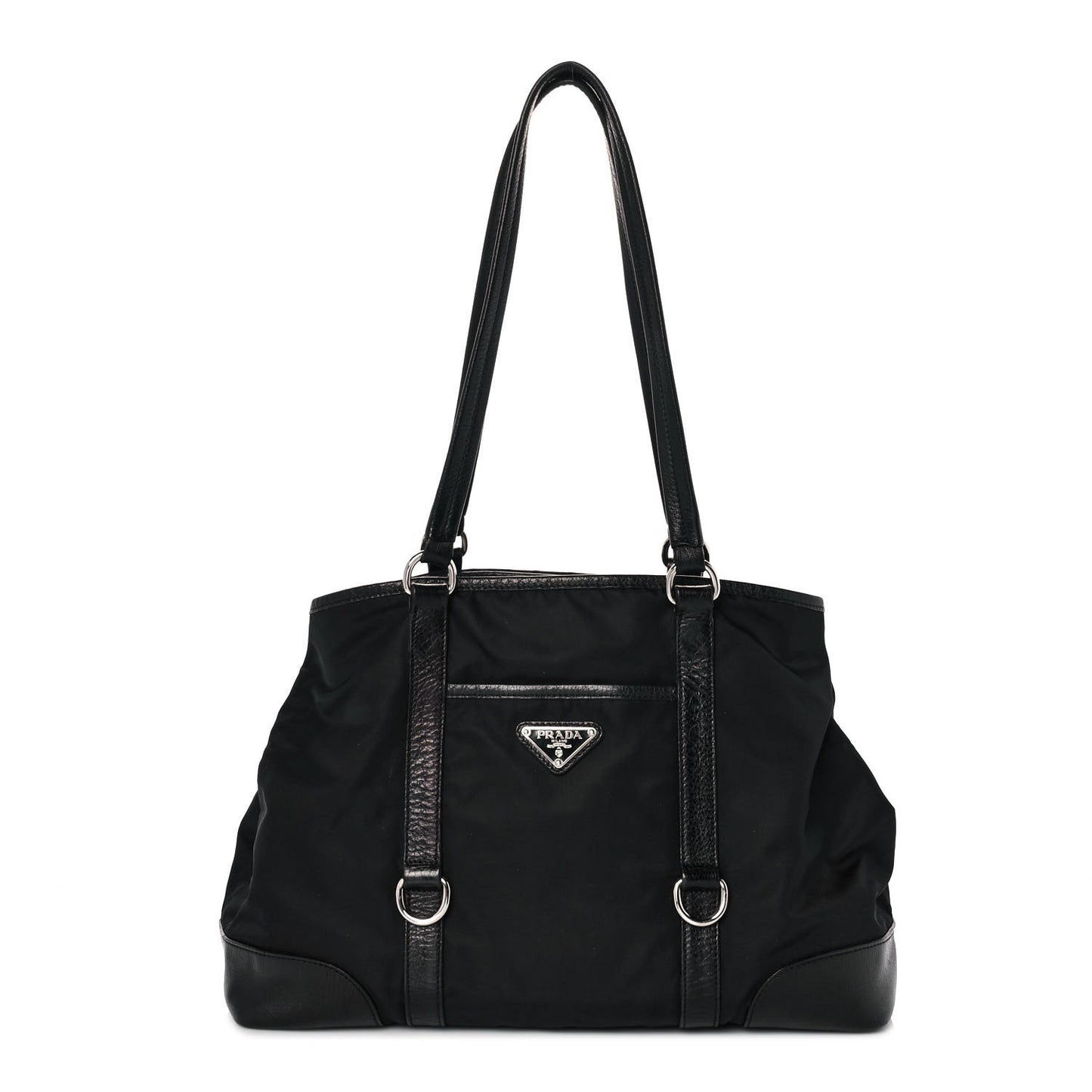 Tessuto Nylon Soft Calf Tote Black