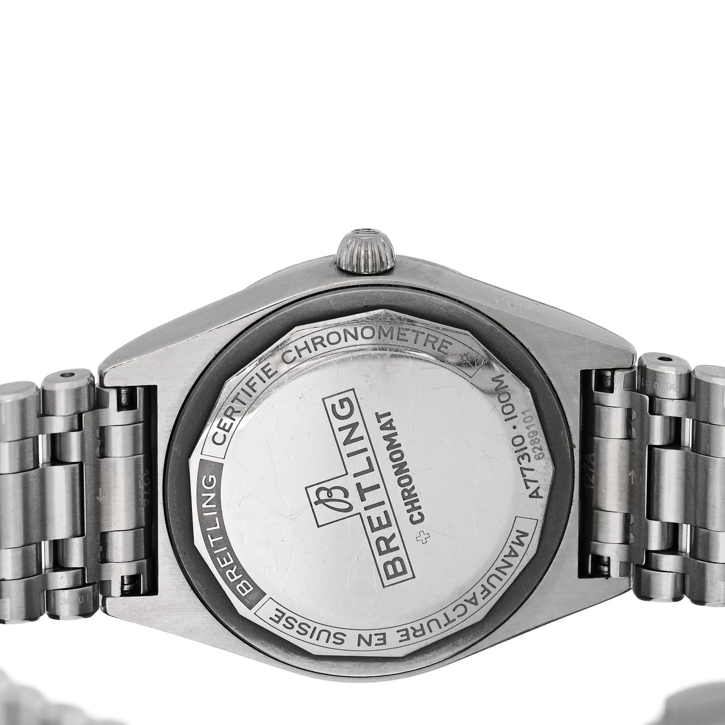 Stainless Steel 32mm Chronomat Quartz Watch White A77310101A2A1