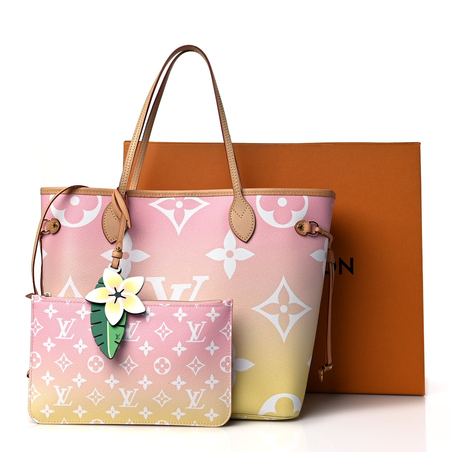 Monogram Giant By The Pool Neverfull MM Light Pink
