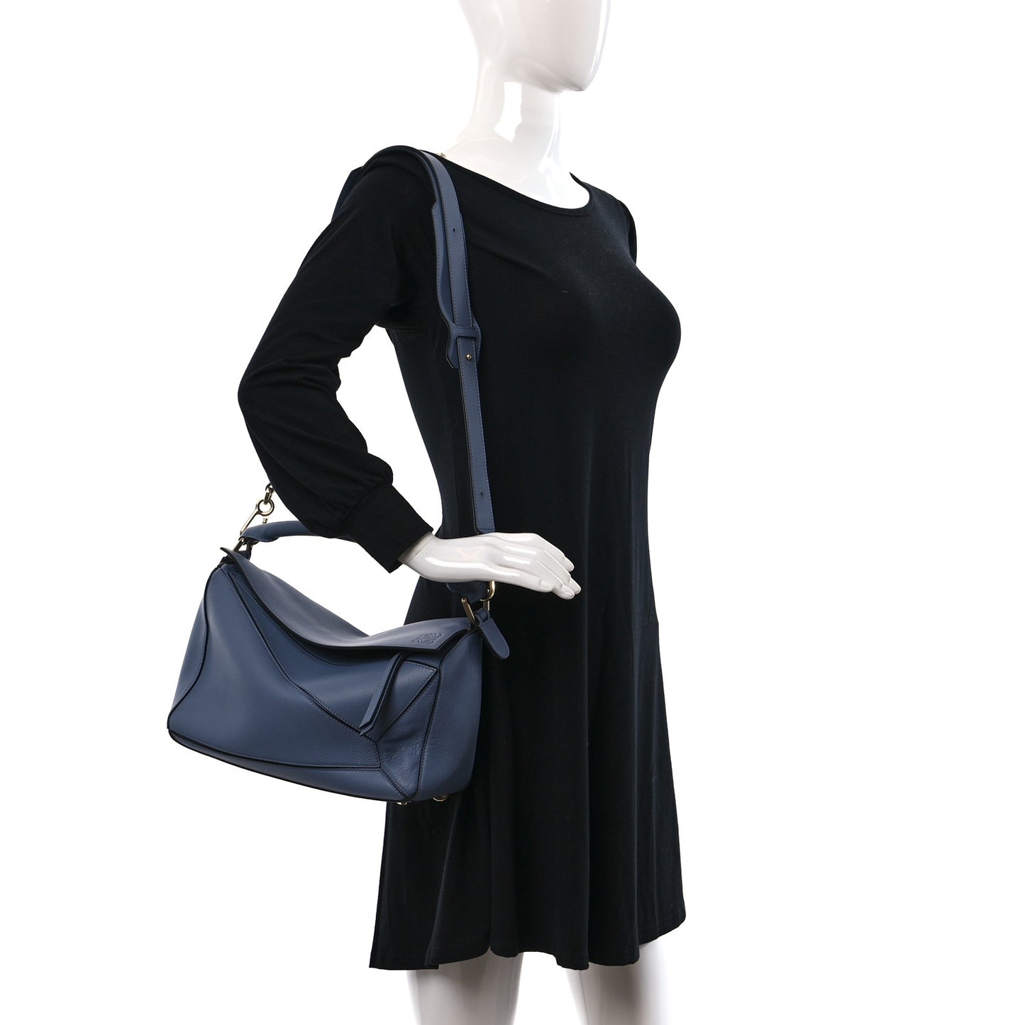Calfskin Medium Puzzle Bag Blue