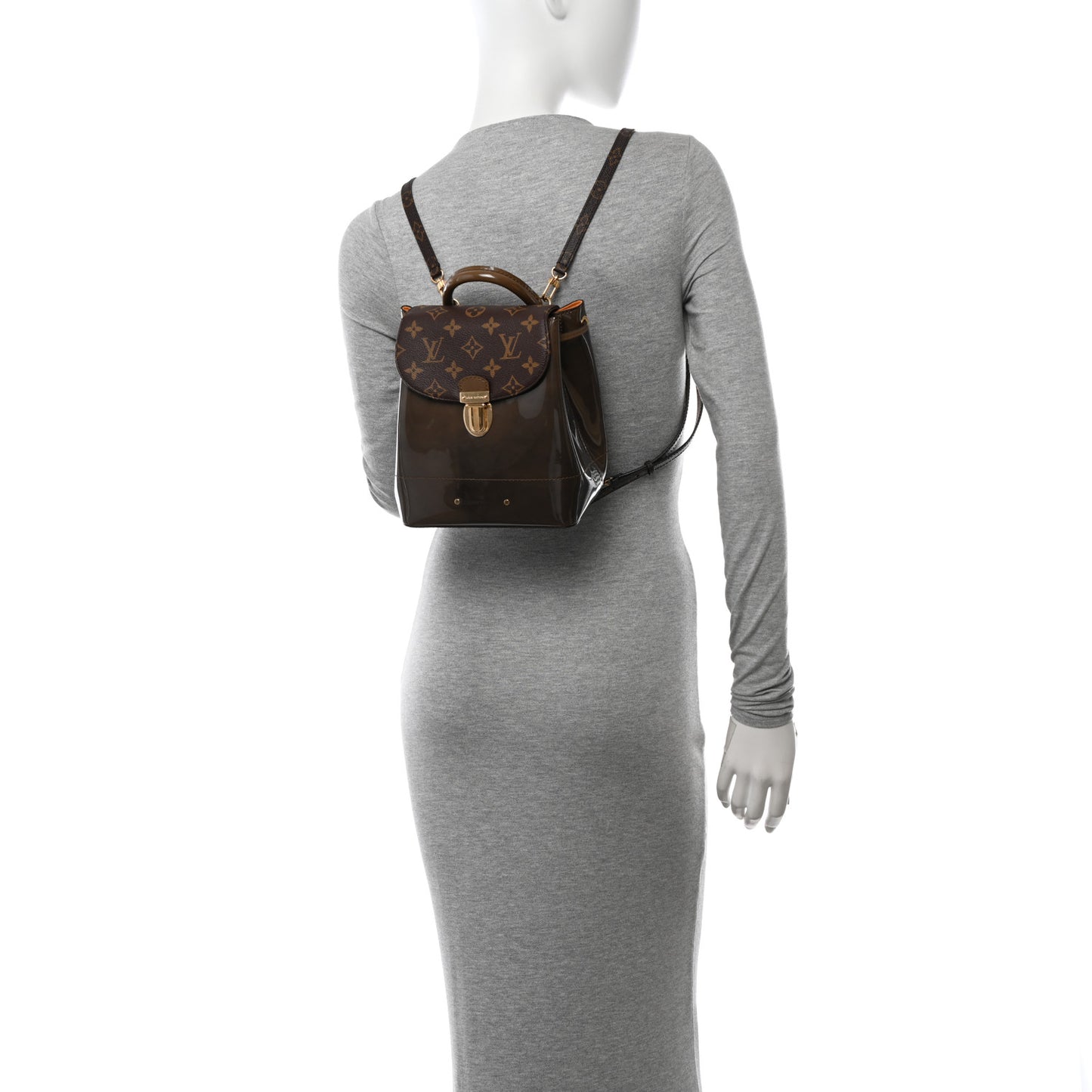 Patent Monogram Hot Springs Backpack Vert Bronze