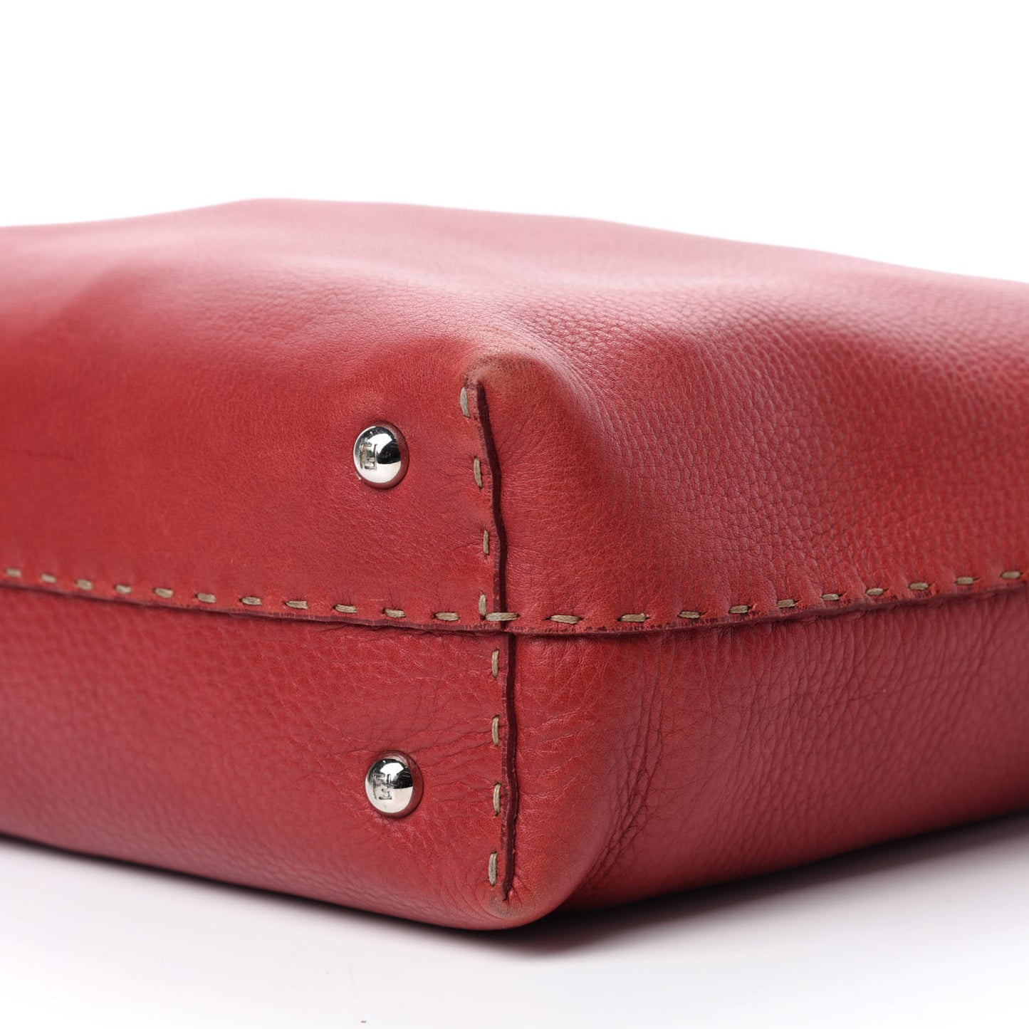 Calfskin Romano Selleria Tote Red