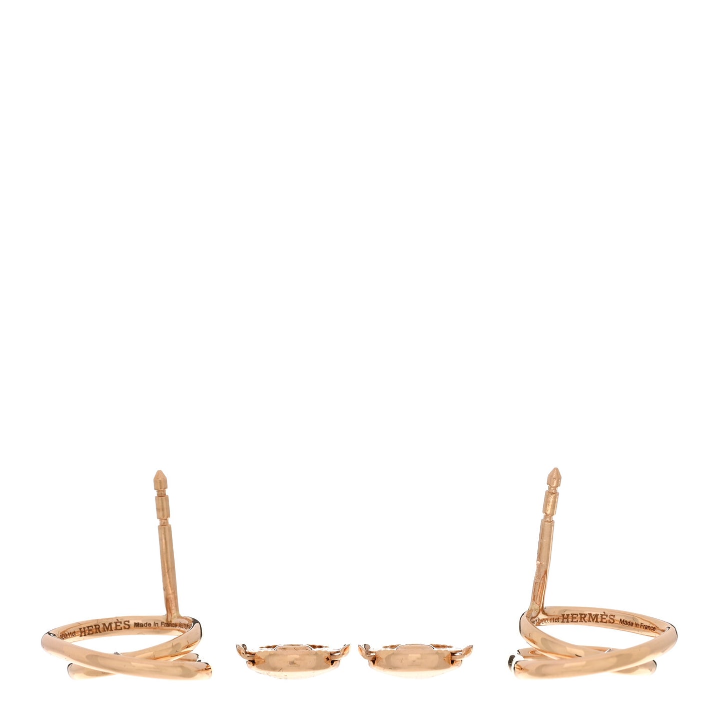 18K Rose Gold Diamond TPM Vertige Coeur Earrings